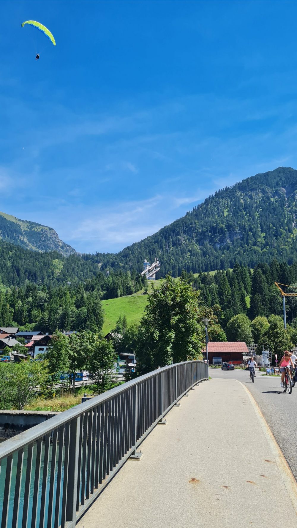 Blick zur Schanze Oberstdorf km 49