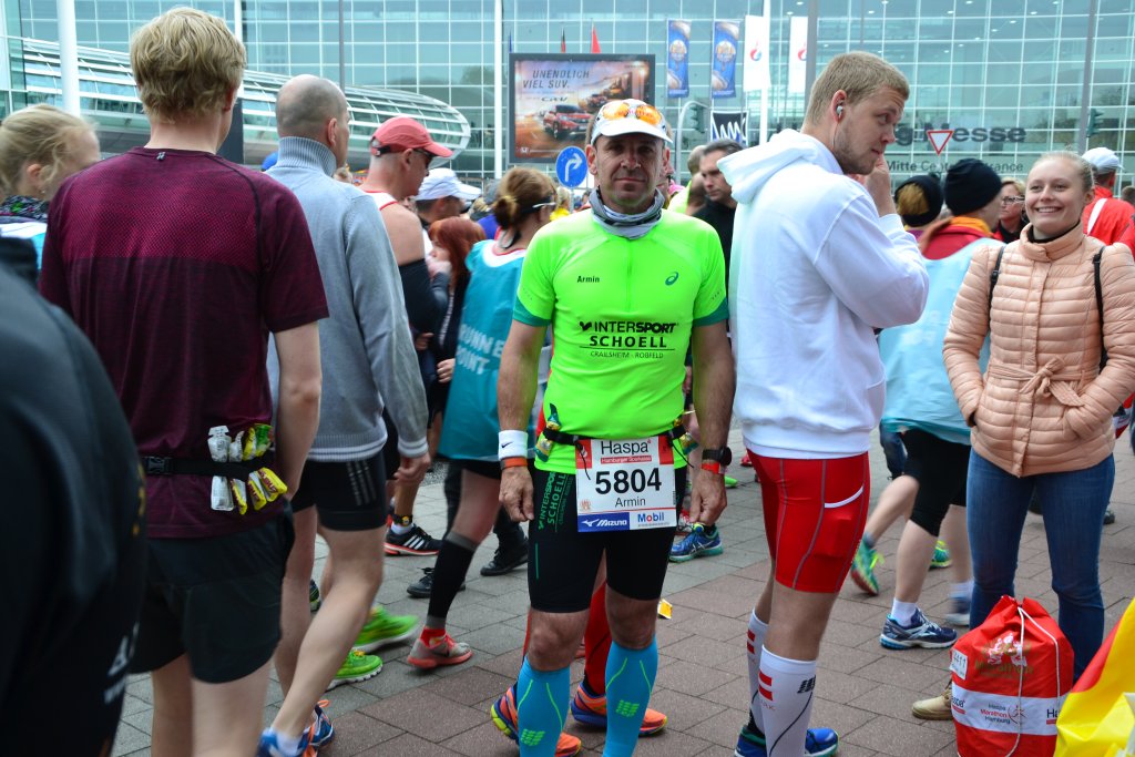 Armin kurz vor dem Start zum 30. Haspa Marathon Hamburg