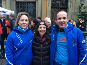 Kathrin, Sabrina Mockenhaupt (Mocki) und Armin